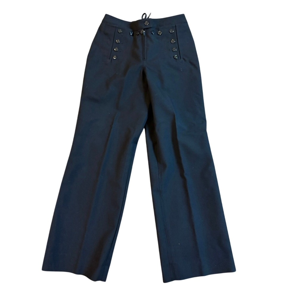 Women's 8MR US Navy Dress Blue Uniform pants with Zipper Cracker Jacks EUC